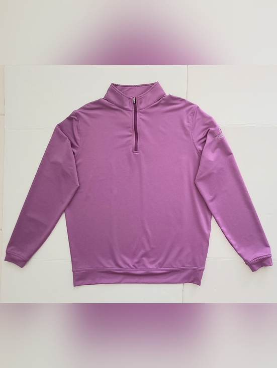 Peter Millar Perth Stretch Loop Quarter-Zip Pullover Purple Iris Sz XXL - Picture 6 of 16